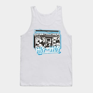 Hip Hop Rap Retro Music 80s and 90s Ghettoblaster Gift Tank Top